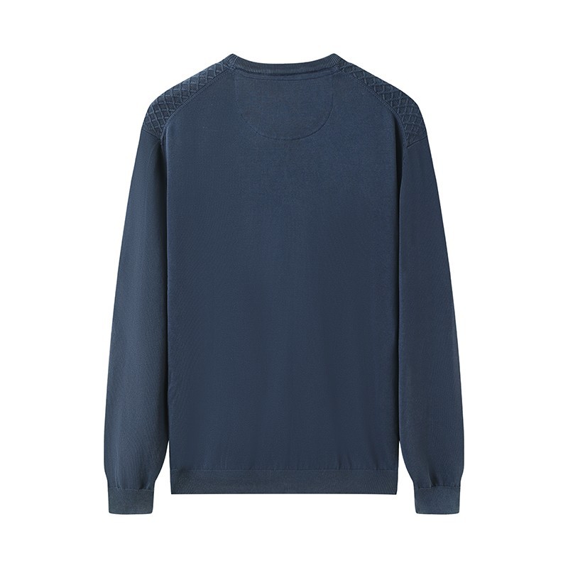 men's cotton textured crewneck sweater supplier&factory